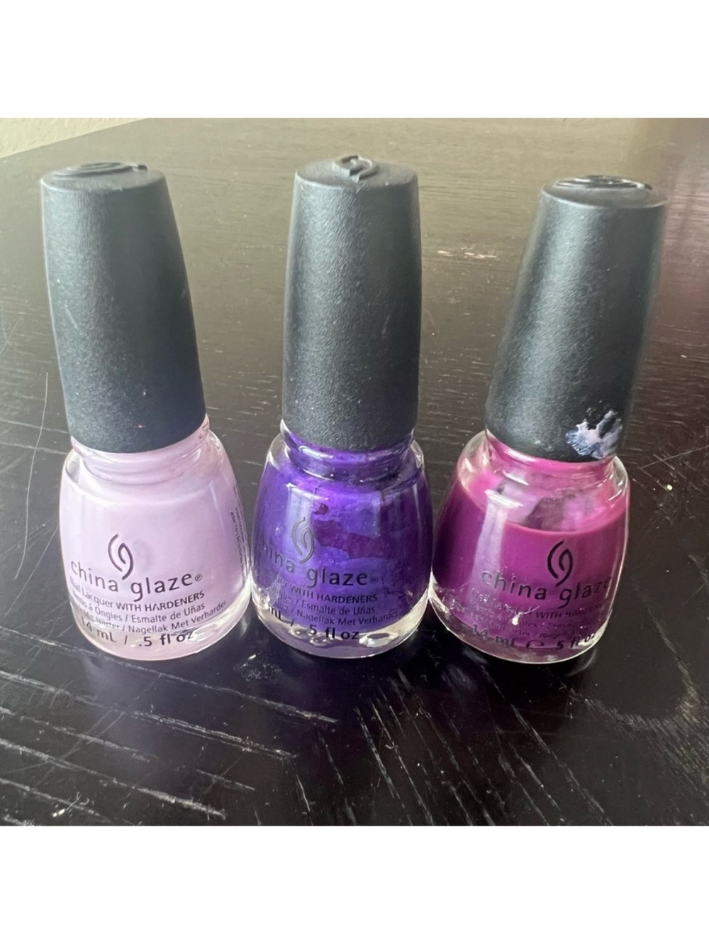 China Glaze Nail Polish Set - Purple Shades mostly full